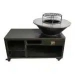 Gratar cu plita rotunda si spatiu depozitare, 130x90 cm, Z-TOOLS / EXT5889