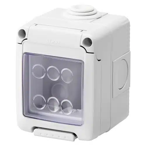 GW27042 Cutie aparentă, 2 posturi IP55, Gewiss, gri / GW27042 - imagine 1