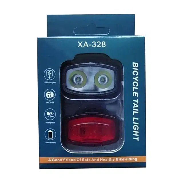 ZTS9125_1 Set far și stop bicicletă, încărcare USB, XA-328, Z-TOOLS / ZTS9125 - imagine 1