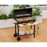 Grătar de grădină pe cărbuni, tip butoi, design premium ZILAN / ZLN3594 - imagine 9