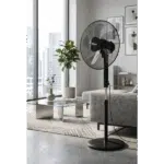 Ventilator cu picior,  putere 48W, 3 trepte viteză, diametru 43 cm, negru ZILAN / ZLN4642 - imagine 8