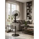 Ventilator cu picior,  putere 48W, 3 trepte viteză, diametru 43 cm, negru ZILAN / ZLN4642 - imagine 9